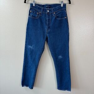 Levi's 501 Crop Dark Wash Jeans